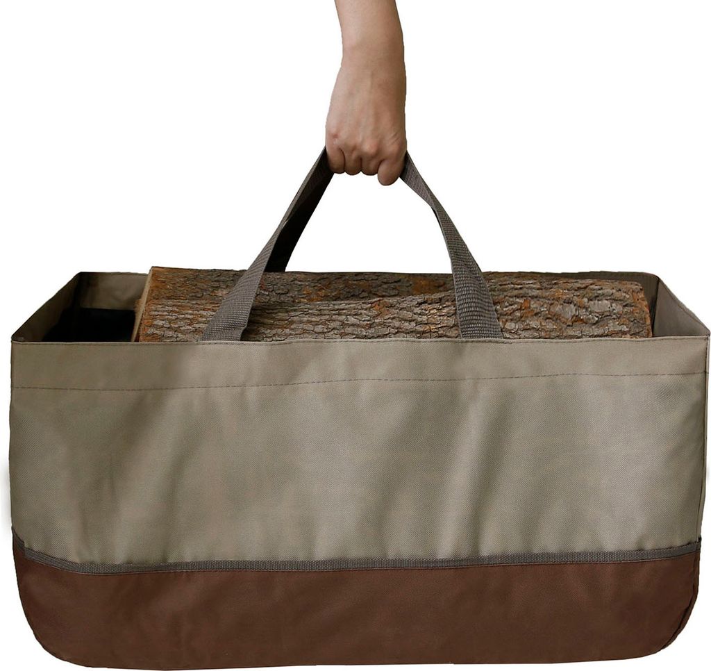 Kaminholztasche aus Oxford Stoff Holzkorb Kaminholzkorb Produktbild 8