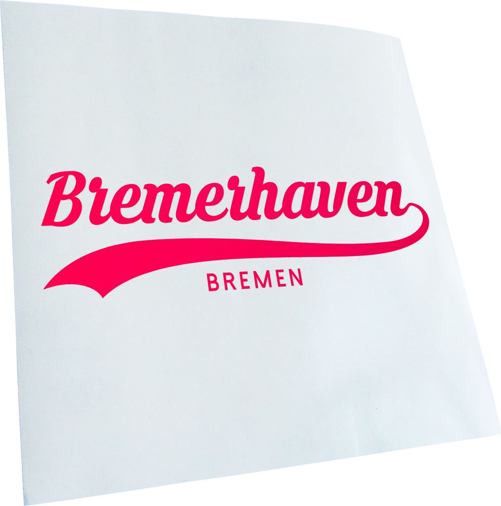 Kiwistar - Autoaufkleber - Bremerhaven - Hellrosa - 20x6cm - Aufkleber für Auto, Laptop, Fahrrad, LKW, Motorrad mehrfarbig JDM Decal Racing
