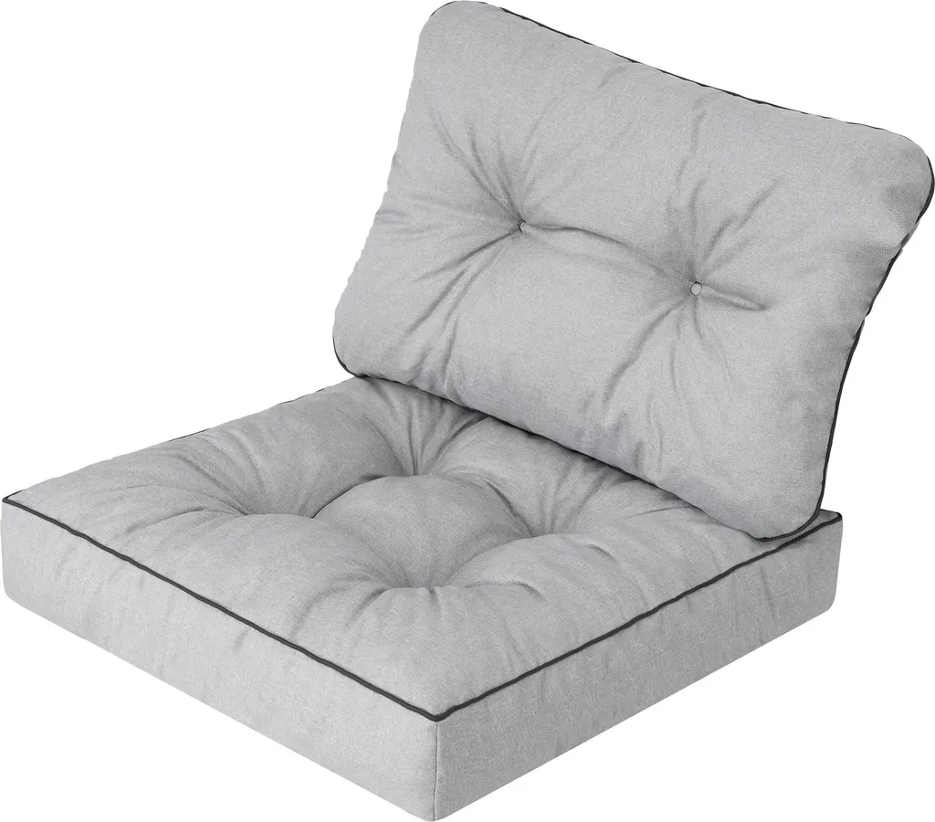 Coussin de jardin Emma Tech Cendre 60x60 cm pour mobilier en rotin