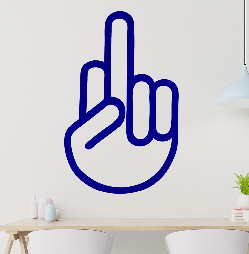 Fuck You Wandtattoo in 6 Größen - Wandaufkleber Wall Sticker - Dekoration, Küche, Wohnzimmer, Schlafzimmer, Badezimmer