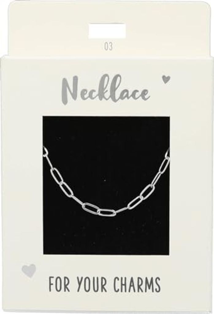Depesche 11783-003 Halskette aus großen Links, versilbert, variabel in der Länge tragbar (42 cm + 5 cm), ideal als kleines Geschenk