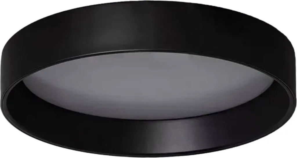Luminaire Plafonnier LED 35 cm Noir - Éclairage CCT Abruzzo Nero 16W
