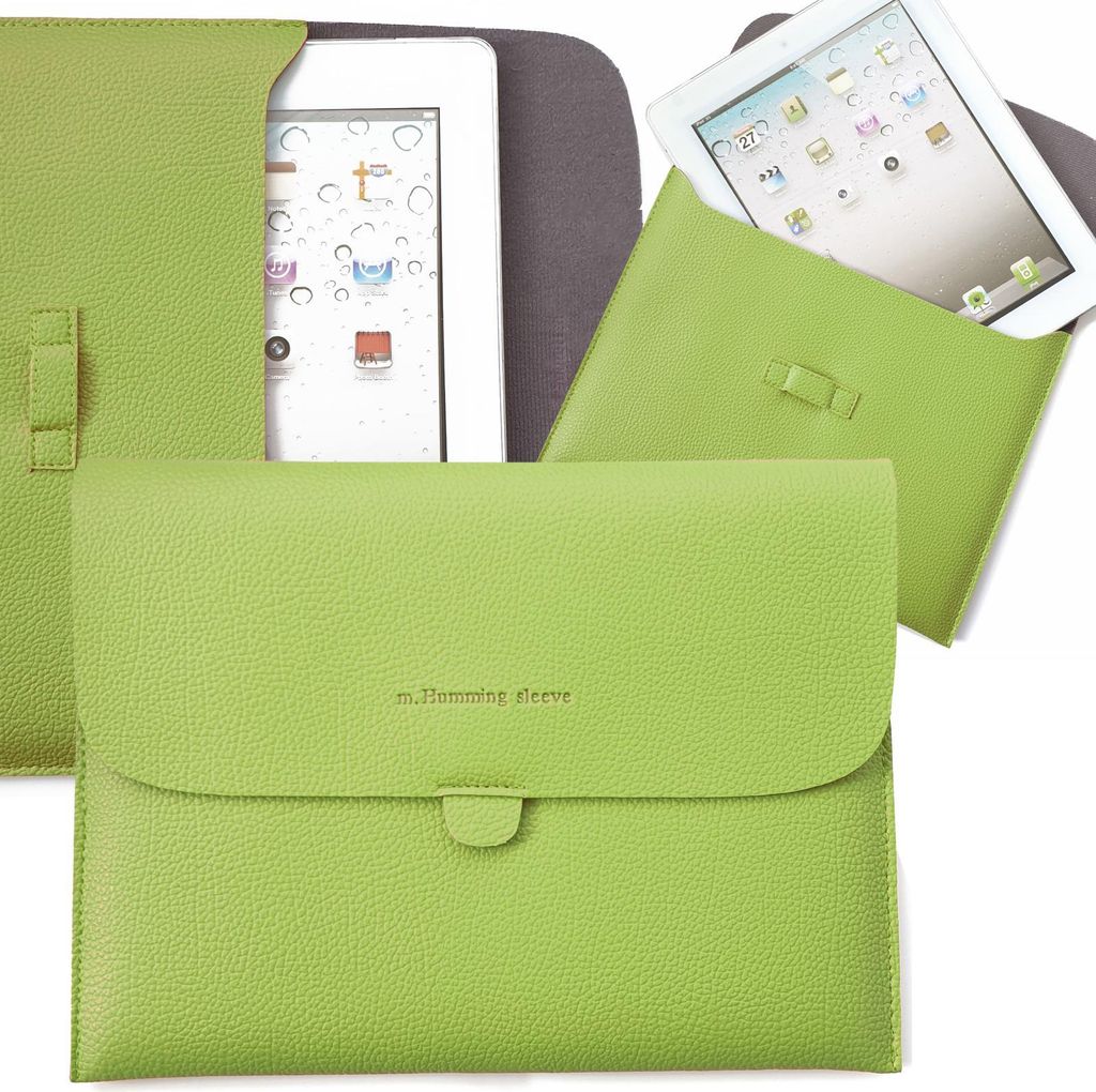 Apple iPad 2 IPad 3 iPad 4 Tasche 9.7 Zoll Schutzhülle Sleevetasche Hülle Etui Schutztasche Vintage Tasche Cover Farbe: Grün
