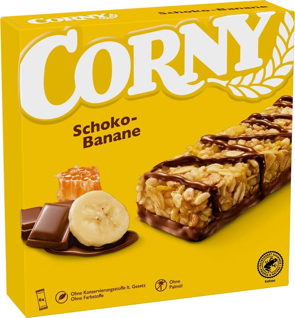 Corny Classic Schoko-Banane Müsliriegel, 6x25g Produktbild 