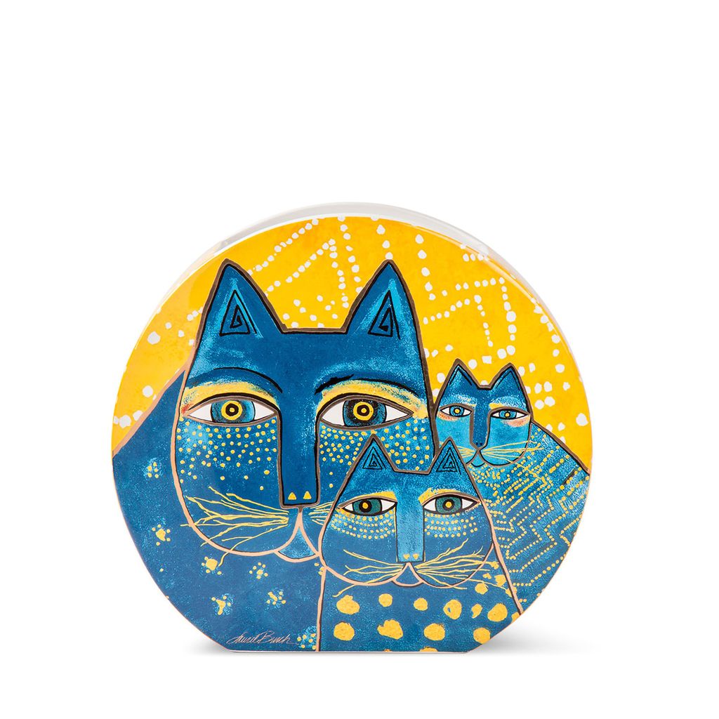 Gilde Laurel Burch Vase rund "Fantastic Felines" H. 25 cm 81365