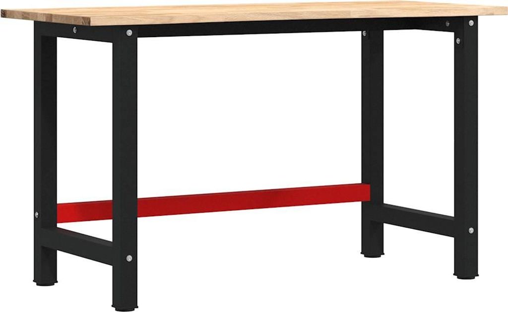 vidaXL Werkbank 140x60x81,5 cm Massivholz Eiche