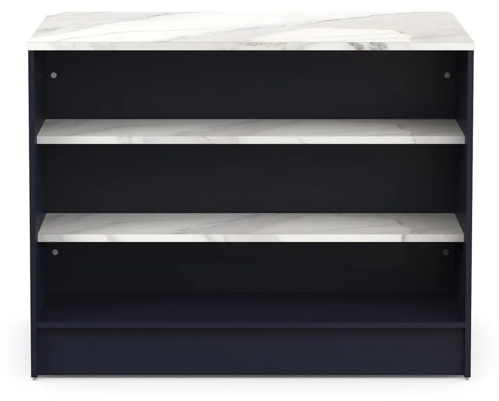 Ilot de Cuisine Central CHESTER 120cm Meuble de Rangement Multifonction - 3