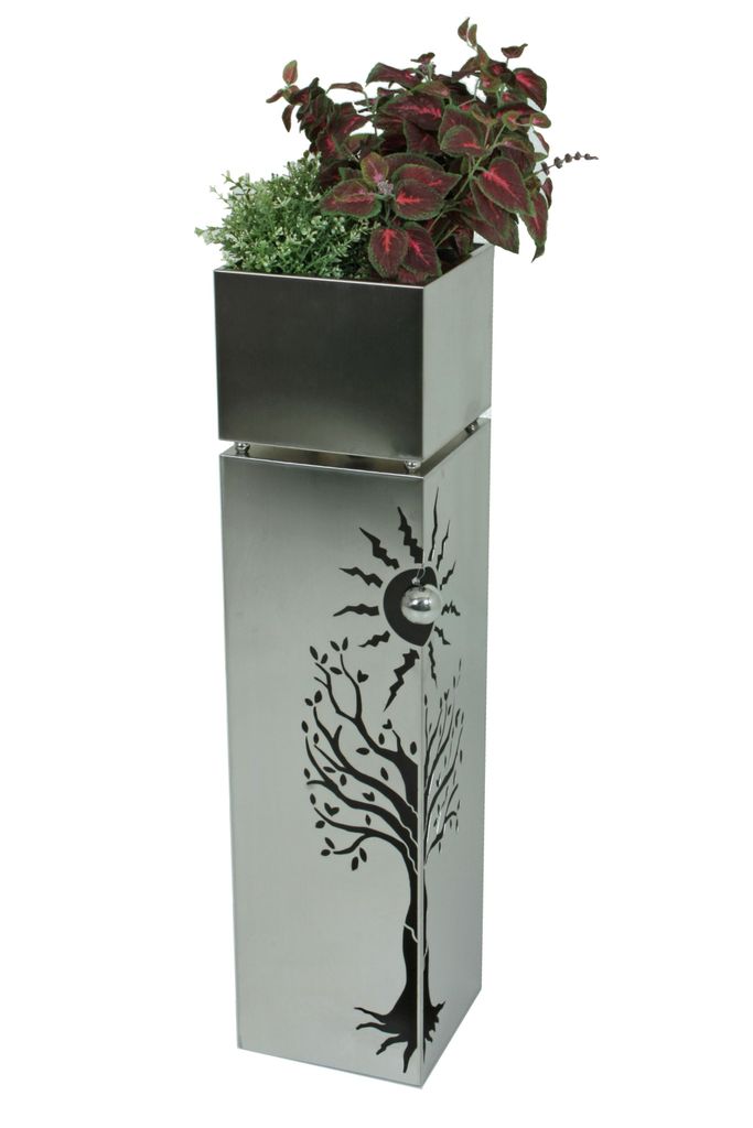 Edelstahl Gartenstecker S-Form Gartendekoration aus Metall Gartendeko Deko 