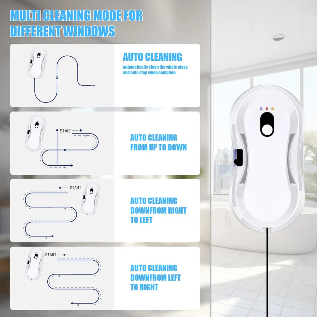 Robot lave-vitres WinBot 2.0 à forte aspiration avec télécommande EU - 3