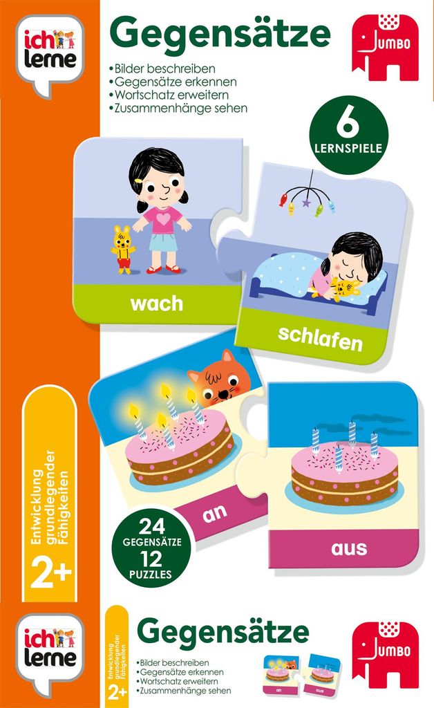 Ich lerne Gegensätze, 2 Jahr(e), Karton, Mehrfarbig Produktbild 
