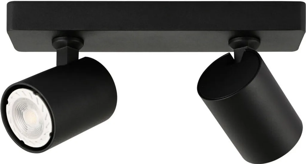 Lampada da parete e soffitto Italux Lumsi LED moderna nera SPL-2071-2-MB-BL