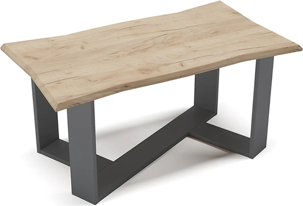 Table basse Vicco Arne Chêne de force doré 90x50cm - Modèle 37036 Loft
