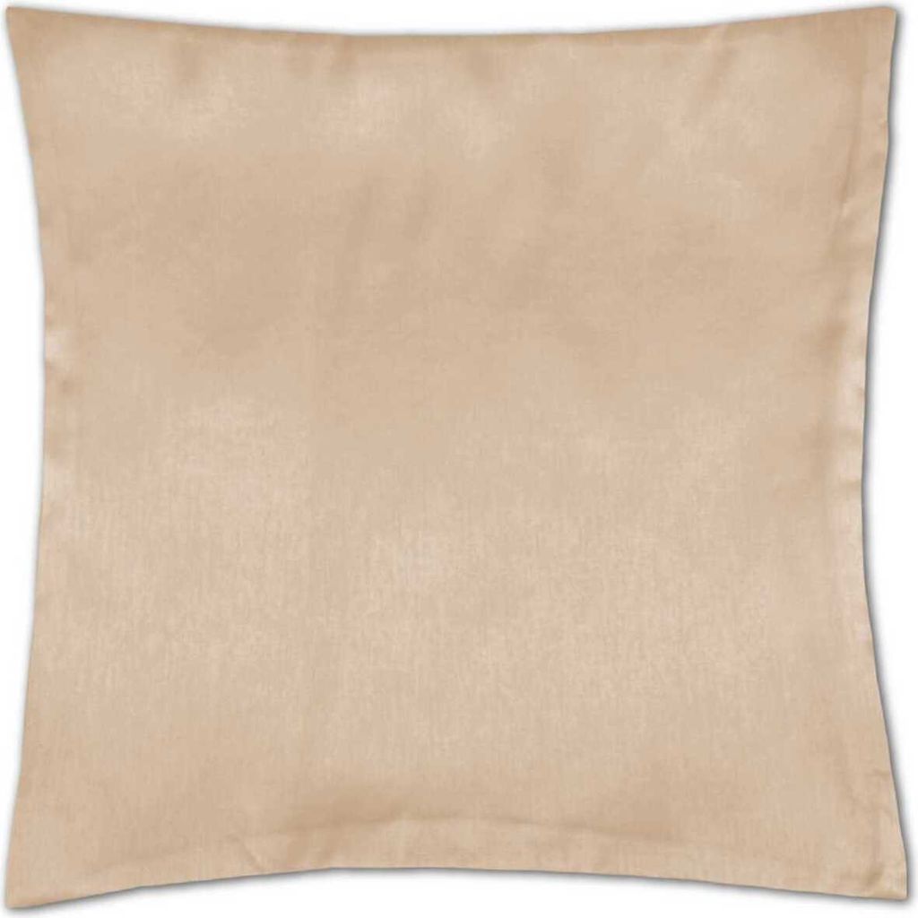 Kissenhülle Alessia (50x50cm) Kissenbezug Dekokissenbezug Zierkissenbezüge mit Füllung, Farbe: Beige