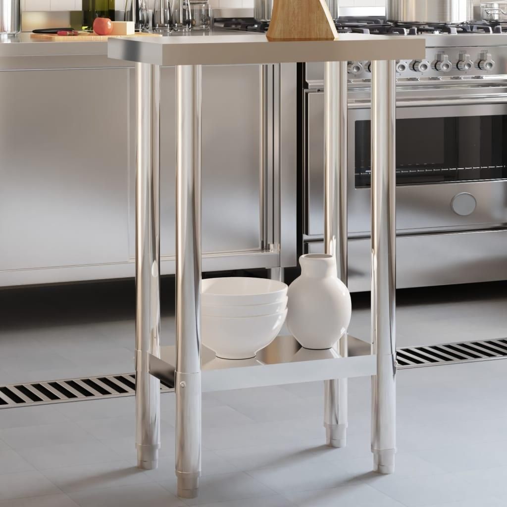 Kuchyňský pracovní stůl nerezová ocel 55 x 30 x 85 cm Obrázek produktu 