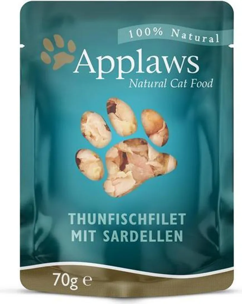 Applaws Thon et Anchois sans Céréales pour Chat Adulte 12 x 70g Boîte