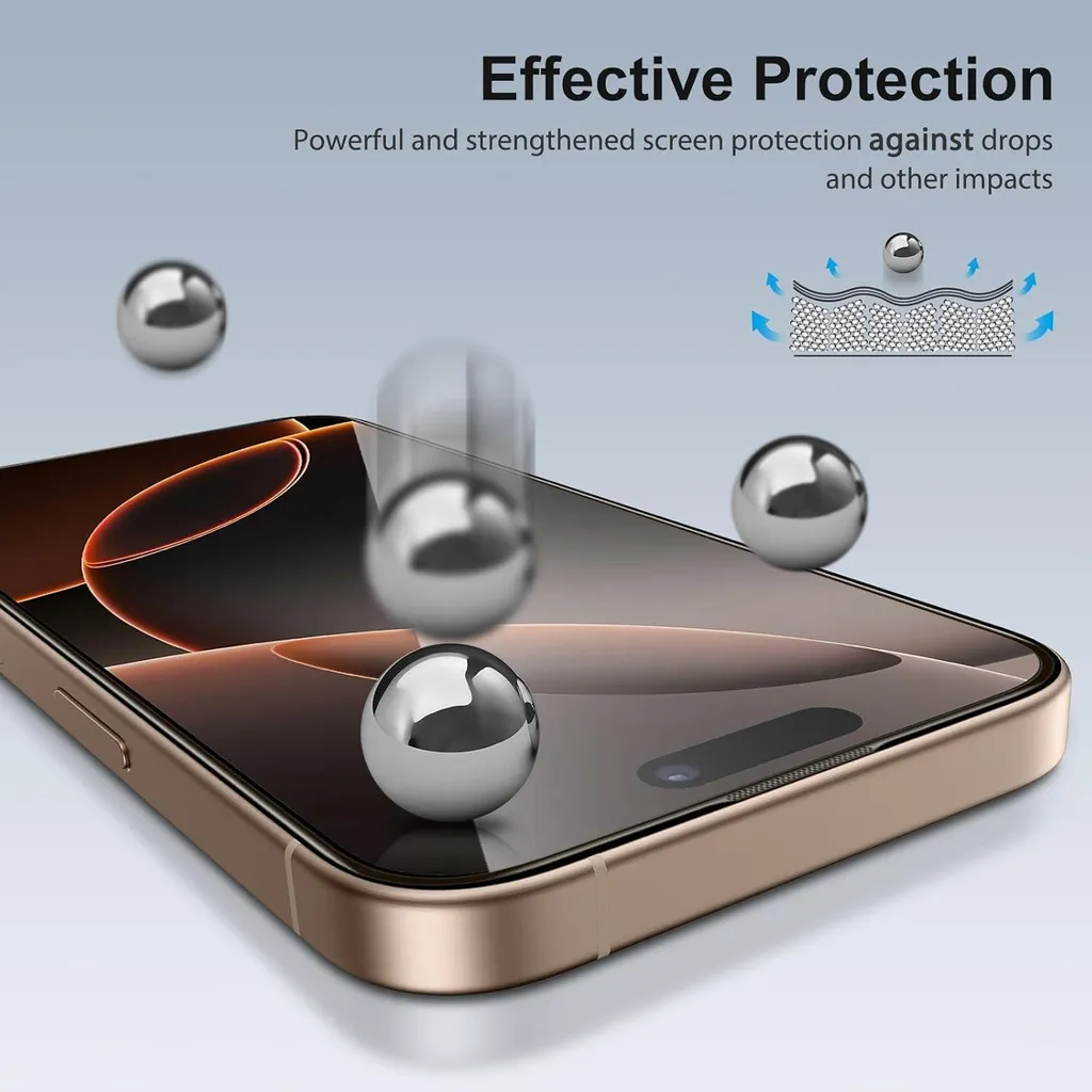SPARIN Verre Trempé iPhone 16 Pro Max - Protection Écran Blindé 3D 6.9"