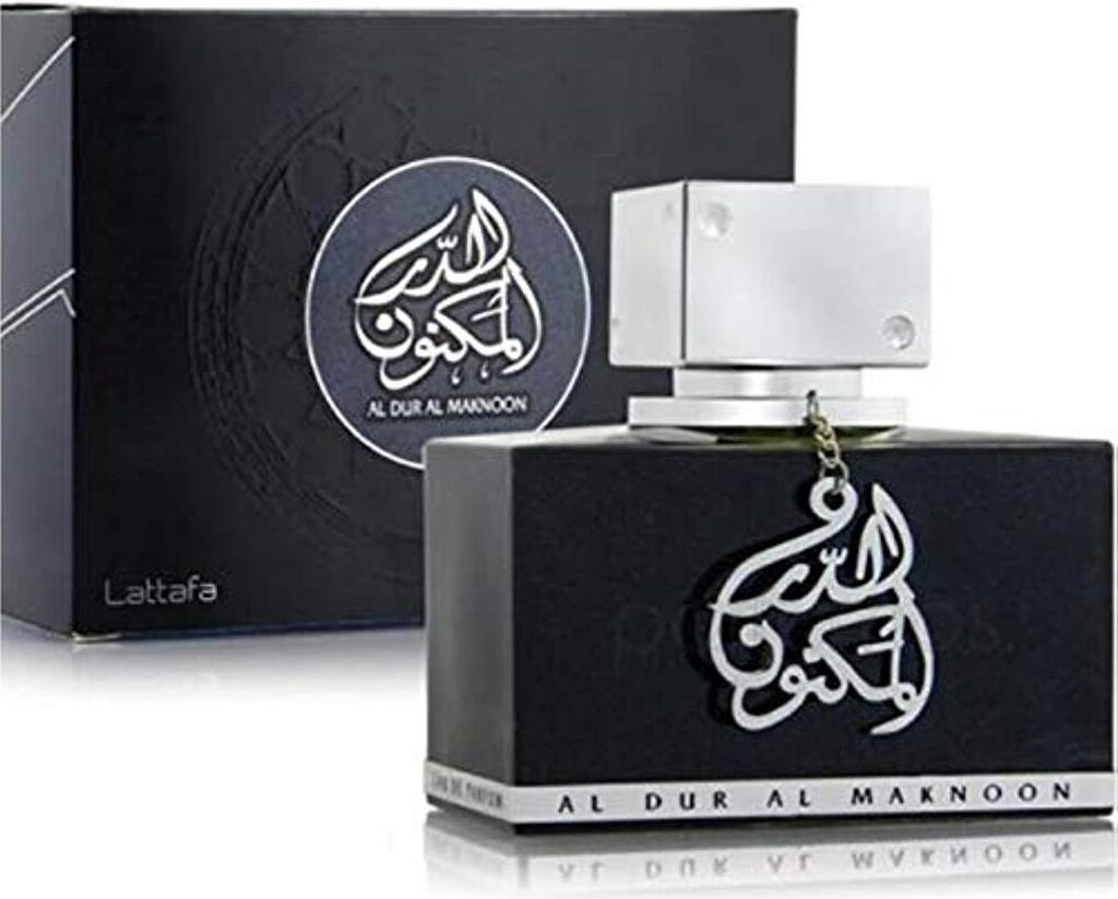 A perfume bottle and its box are displayed on a white background.