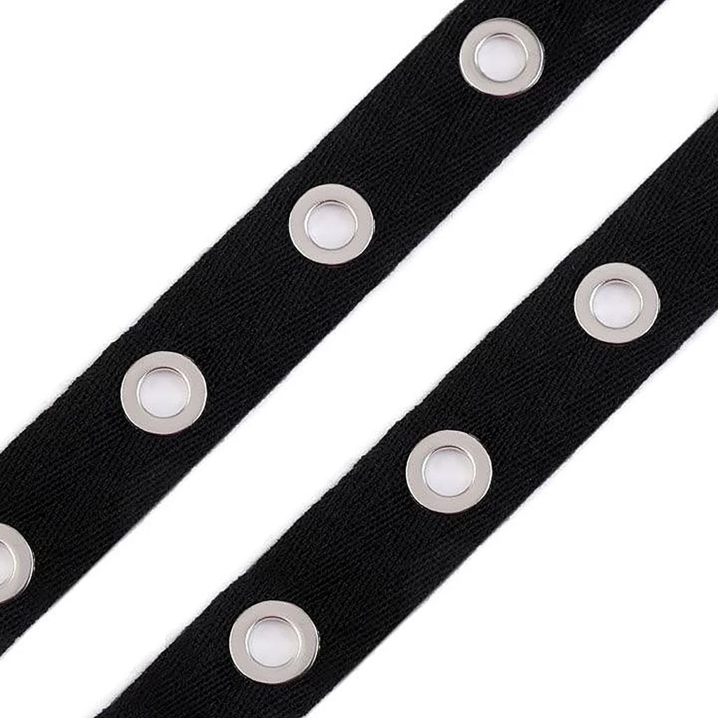 1m Ösenband gewebt mit eingestanzten Ösen Größenwahl Meterware