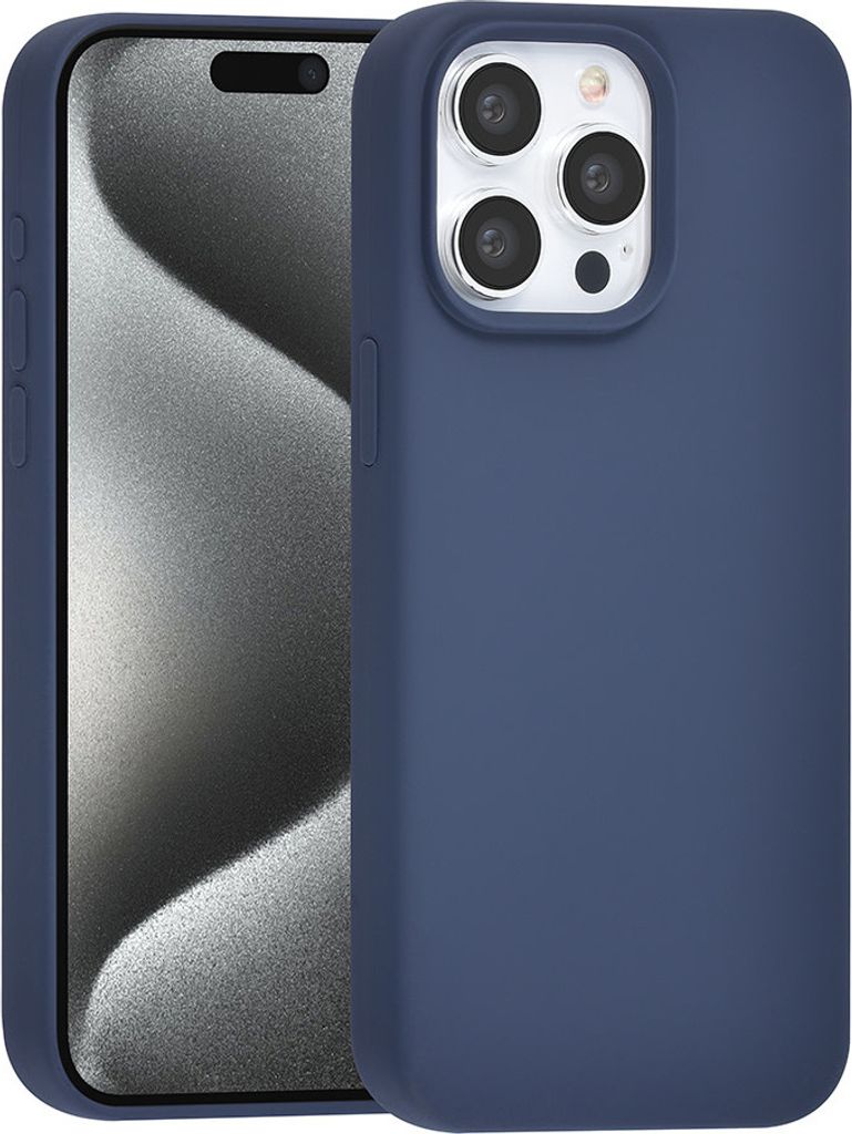 TUNIQ iPhone 15 Pro Max Back cover case - Premium Liquid silicone - Dark Blue