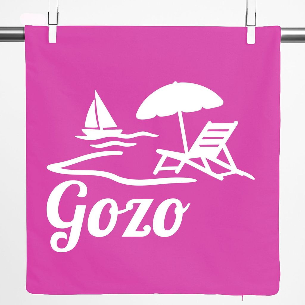 Huuraa Kissenbezug Gozo Inselmotiv Malta 40x40cm Fuchsia Baumwolle Dekokissenbezug Geschenkidee