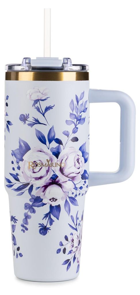 Thermobecher Rosmarino MegaCup Roses 870 ml – Blau