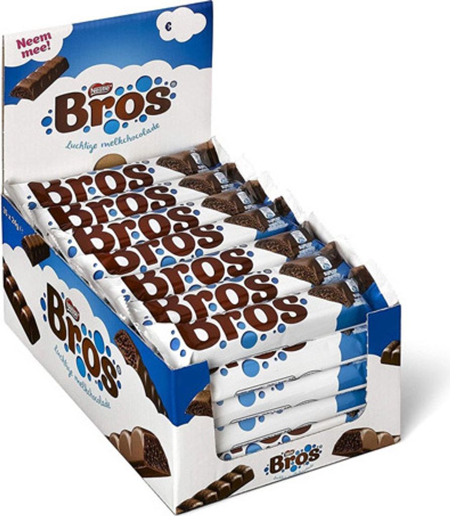 Bros - Luftschokolade Vollmilch - 40 Riegel Produktbild 