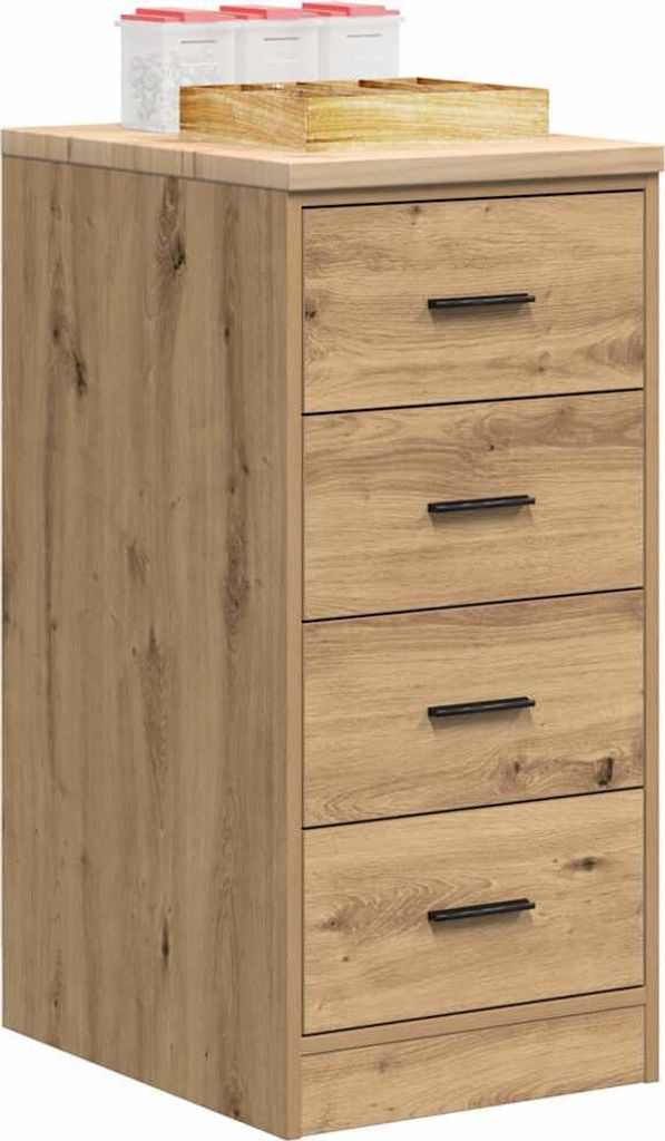 Möbel Garagen-Aufbewahrungsschrank Artisan-Eiche Massivholz Kiefer 860597