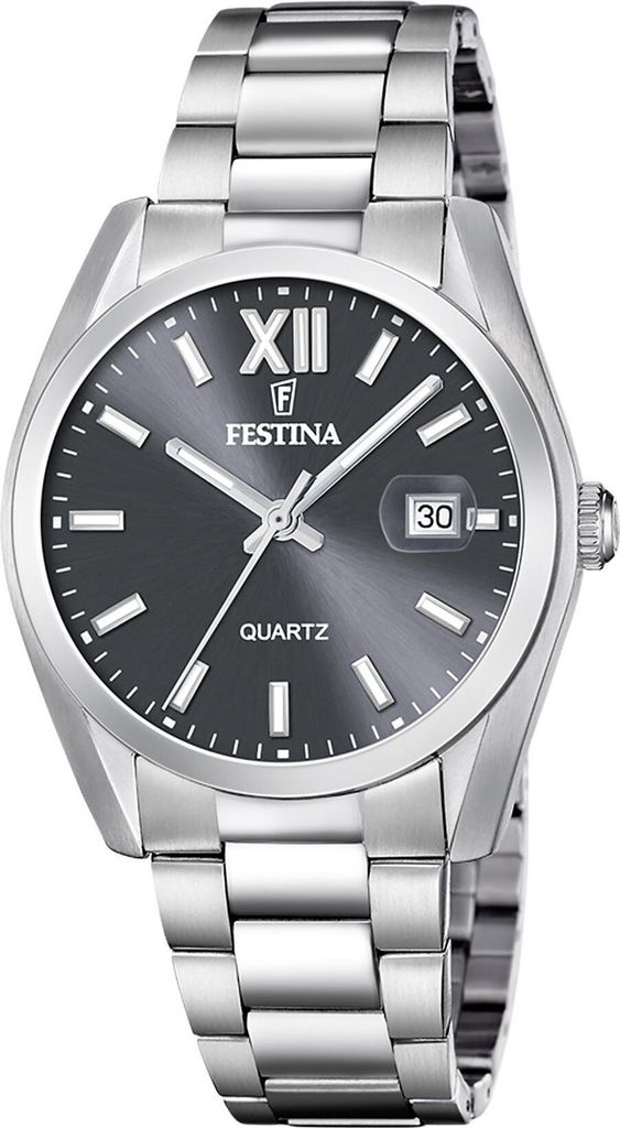 Festina Herrenuhr Klassik Armbanduhr Edelstahl silber Produktbild 