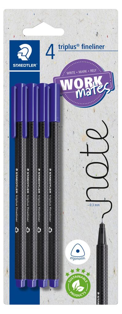 Fineliner triplus rPP, blau 4St BK