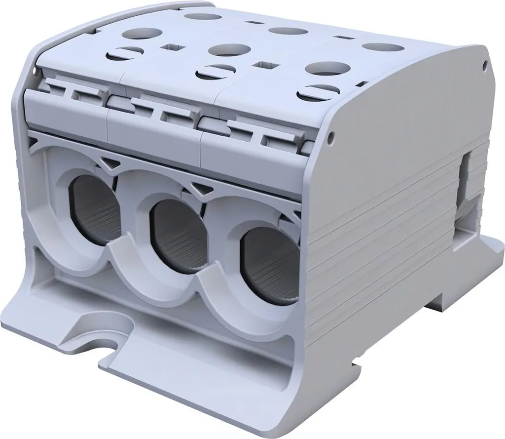 Connecteur SIMBLOCK STB 95-3 Al/Cu gris fileté pour rail 87560