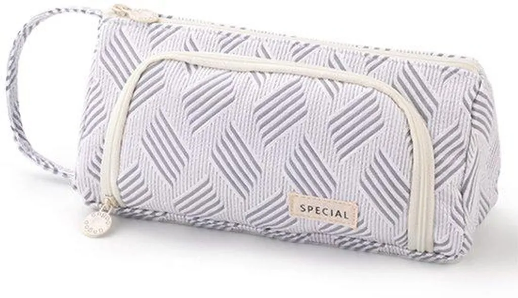 Grande trousse fille gris diamant avec ensemble d'écriture haute capacité