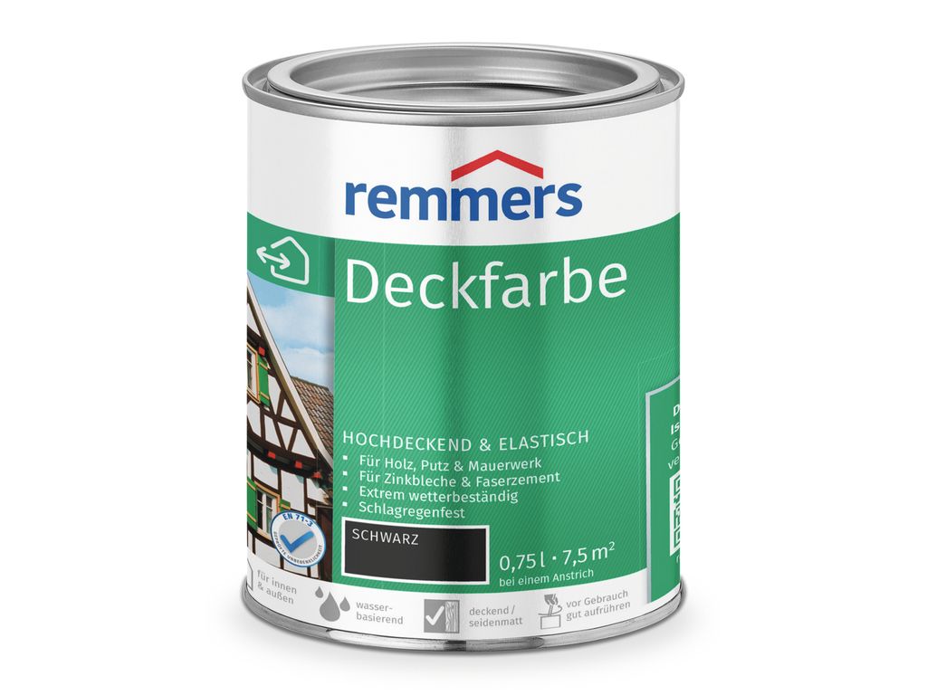 Remmers Czarna farba kryjąca wiadro 0,75 l Zdjęcie produktu 