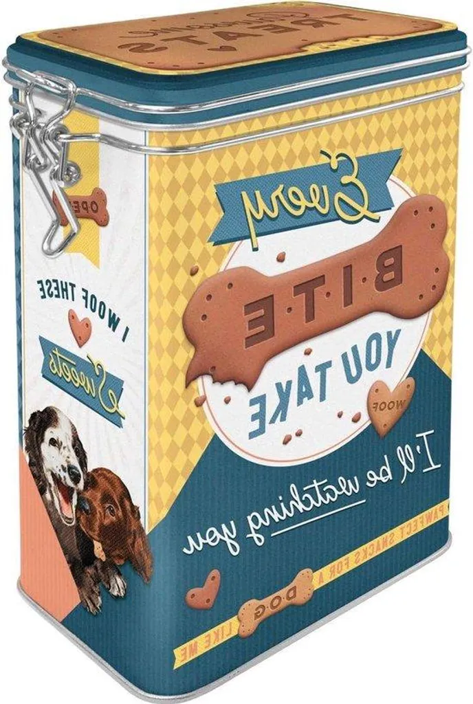 Rangement de nourriture pour chien rétro : l'idée cadeau idéale 13L
