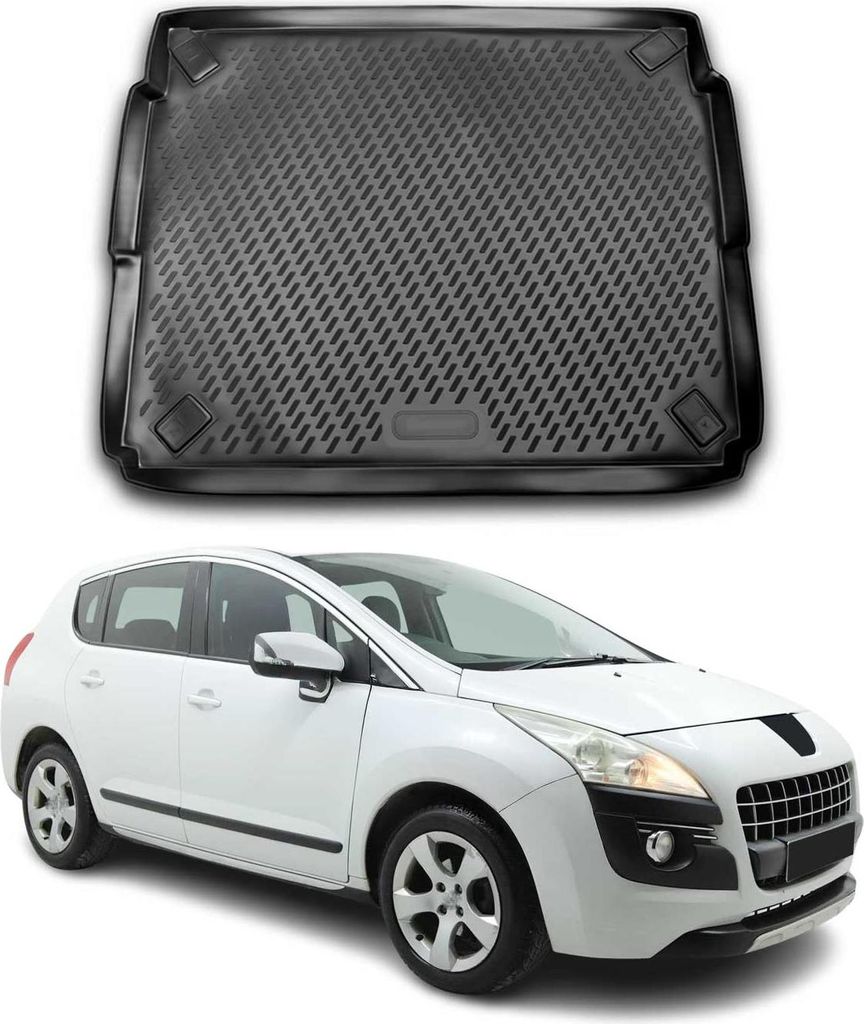 Kofferraummatte Kofferraumwanne für Peugeot 3008 2009-2016 Obere Gummi TPE