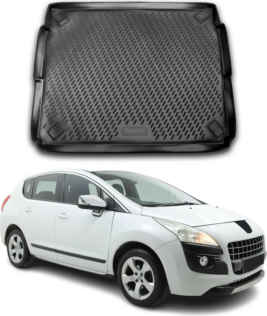Tappetino Bagagliaio su Misura Peugeot 3008 2009-2016 | Gomma TPE 3D