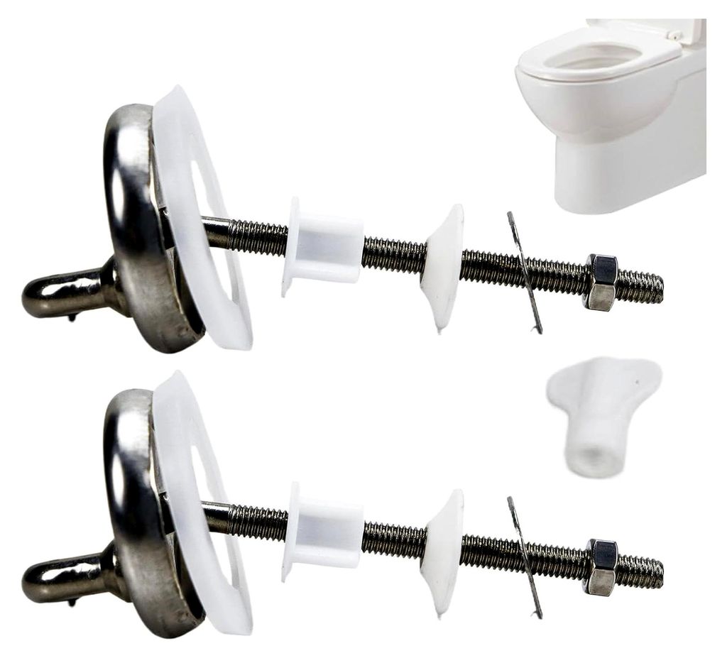 Toilettendeckel-Scharnier-Set, WC-Sitz-Scharniere | Standard-Toilettendeckel-Befestigungsset | Ersatzteile aus Edelstahl
