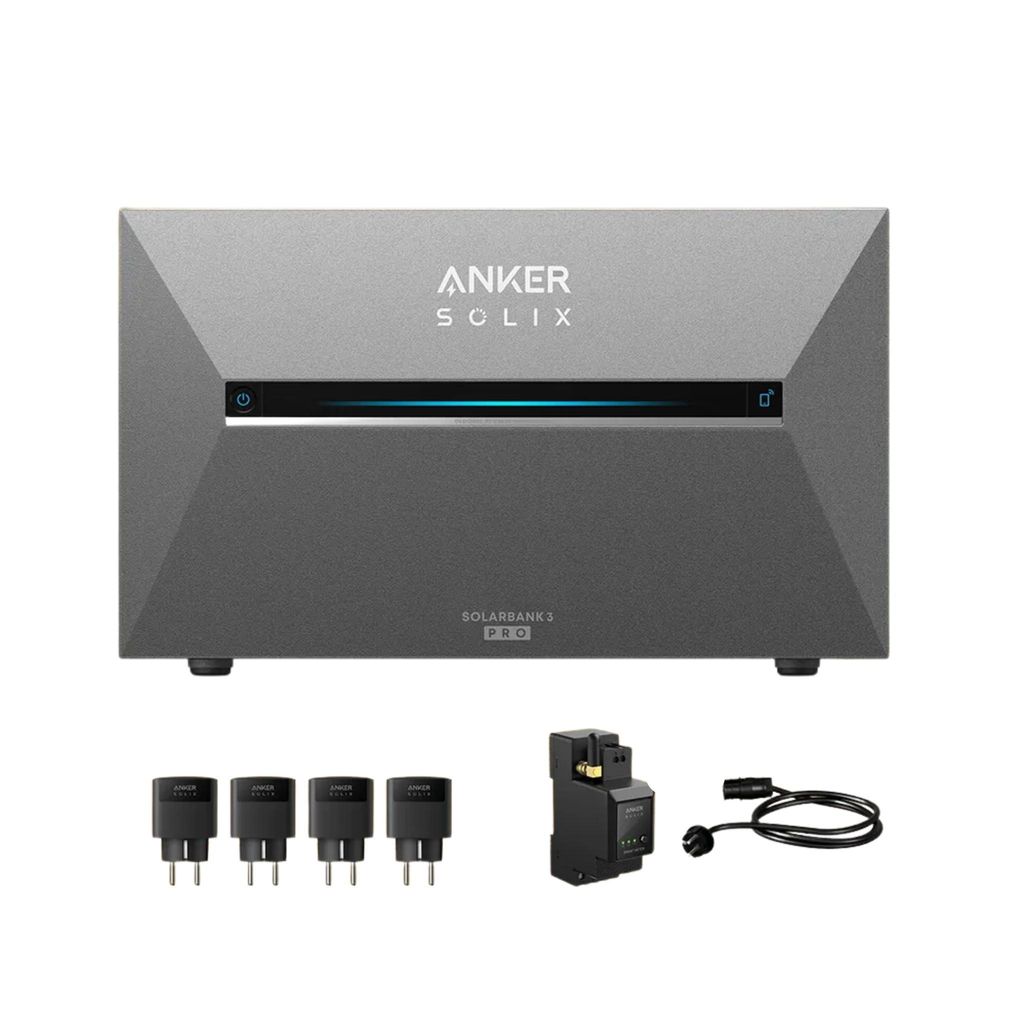 Balkonkraftwerk Speicher, Anker SOLIX Solarbank 3 E2700 Pro 2688Wh inkl. Anker Smarten Zähler und Smart Plugs für Balkonkraftwerk