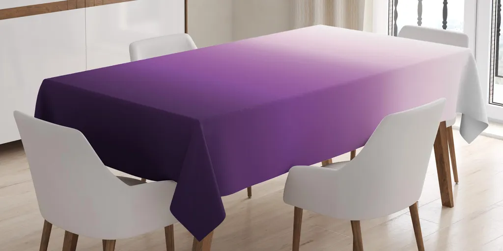 Tovaglia ABAKUHAUS Ombre Lavanda 140x240 cm - Stile Moderno per 8 Posti