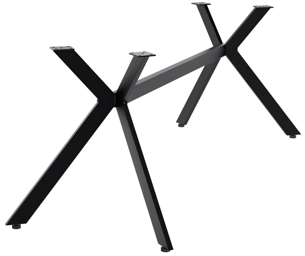 CLP Tischbeine Cascada Schwarz Tischgestell X-Form für DIY Produktbild 