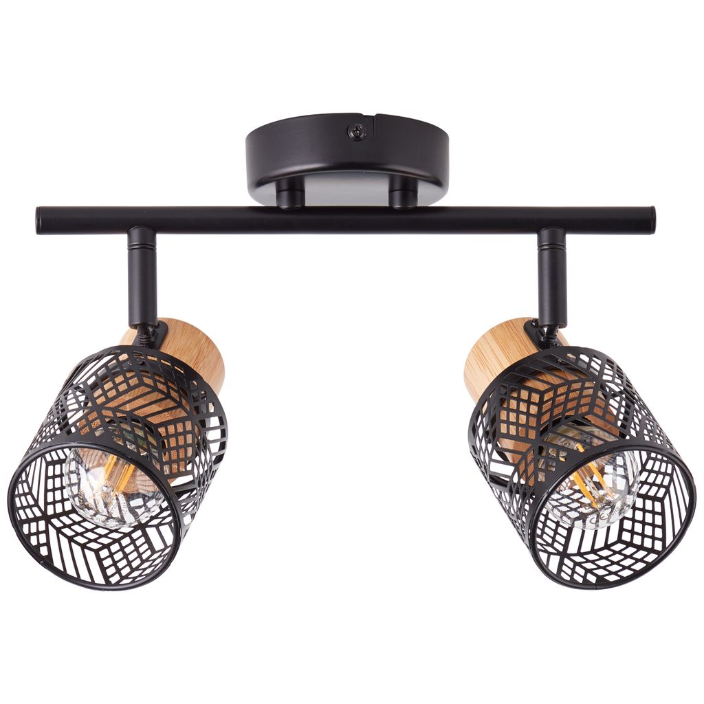 BRILLIANT Spotrohr, 2-flammig Santy braun IP20 E14 42 Watt g. f. Tropfenlampe