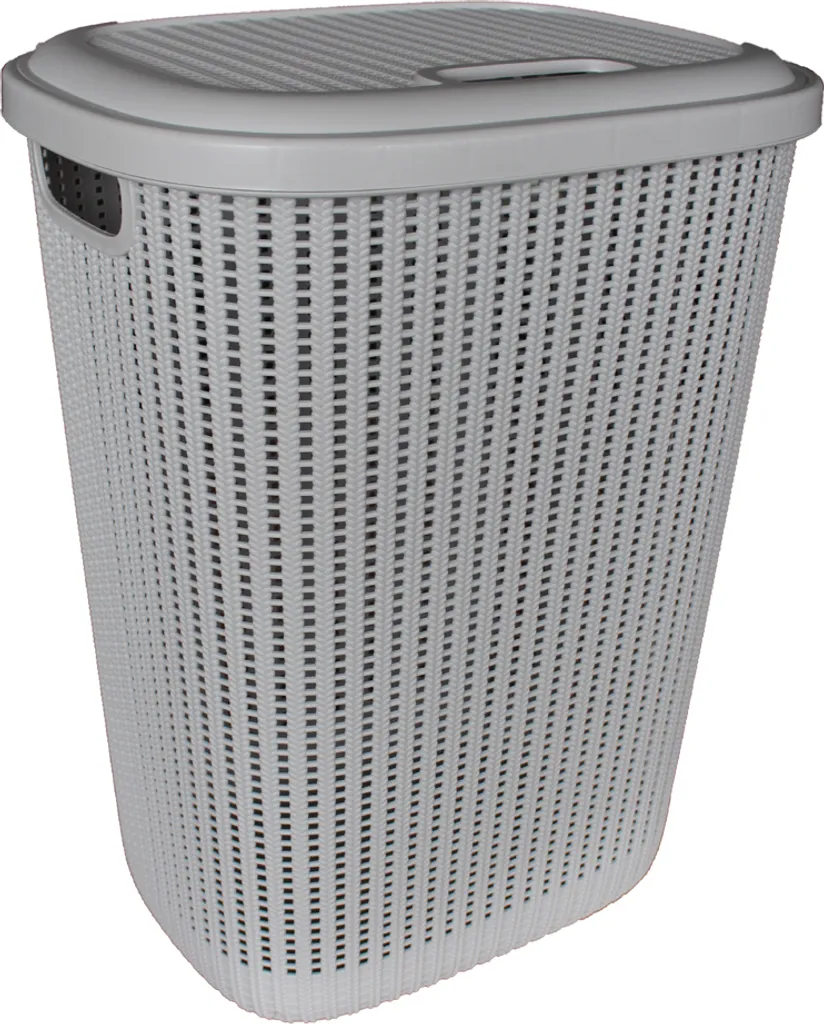 Coffre à linge familial keeeper Arne 57L bleu pour buanderie rangée