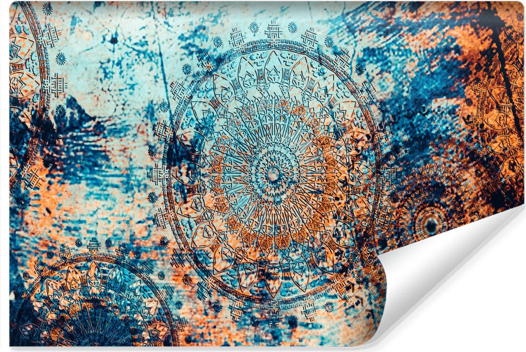 Muralo Vlies Fototapete buntes MANDALA Abstraktion Wandtapete 180 cm x 120 cm