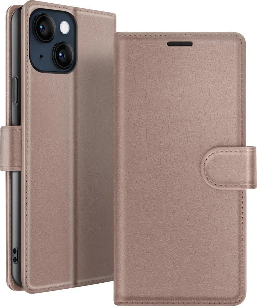 Zanaé Custodia Flip iPhone 14 Grigio Talpa | Protezione Magnetica Elegante