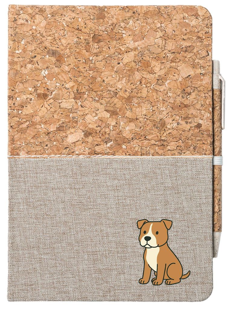 Huuraa Notizbuch A5 American Pit Bull Terrier Comic Pitty 80 Blatt inkl. Kugelschreiber Tagebuch Geschenkidee