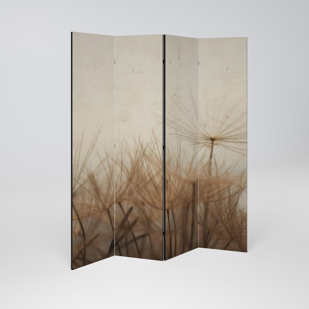 SpaceRebels Paravent Raumteiler - 4-teilig Raumtrenner, Druck 1-Seite - Raumtrenner - Trennwand Wohnung - Room Divider - Spanische Wand Deko Modern...