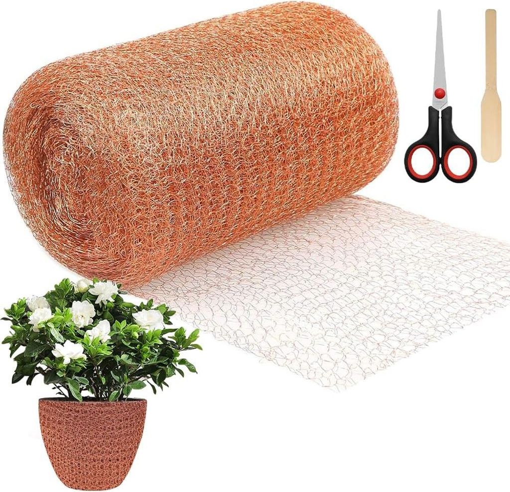 Schneckenzaun - Kupferdraht gegen Schnecken - 127 mm x 12 m - Pflanzenschutz für Haus und Garten