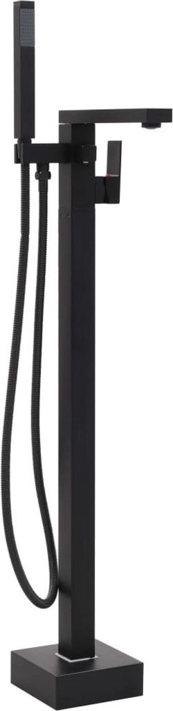 Freistehende Badewannenarmatur Schwarz Edelstahl 90 cm