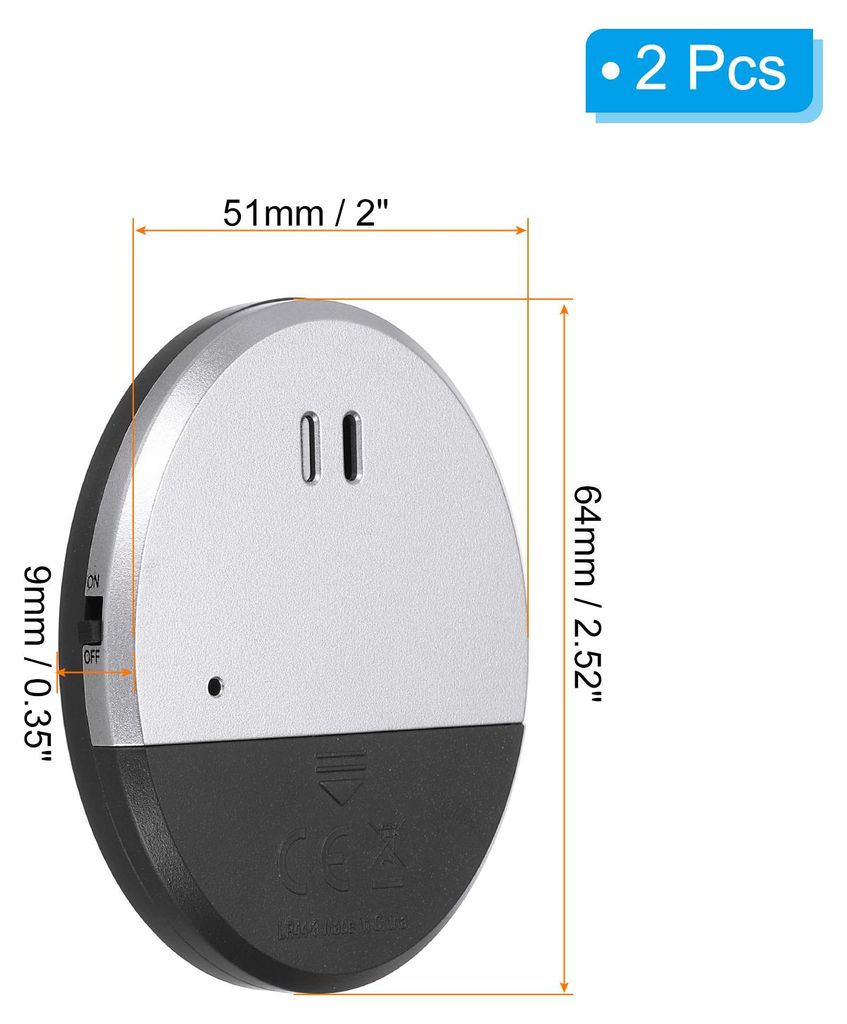 Tš¹r Fenster Alarm 2 Pack 125dB Vibrationsalarm Sensor Tš¹r Fenster Sicherheit Offene Alarme Schwarz Silberton