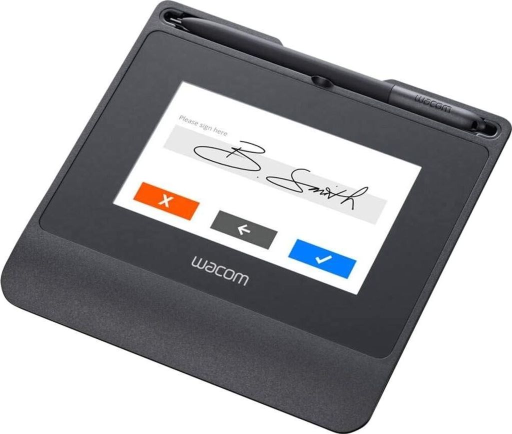 Wacom Signature Set w. 5 inch reflective color LCD STU-540 Pad & sign per PDF Windows. electronic signatures in real time cordless batteryless pen u.