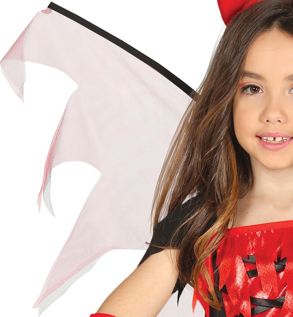 Feuerteufel Kinder Haarreif, Flügel, Kleid, Armstulpen, Produktbild 4